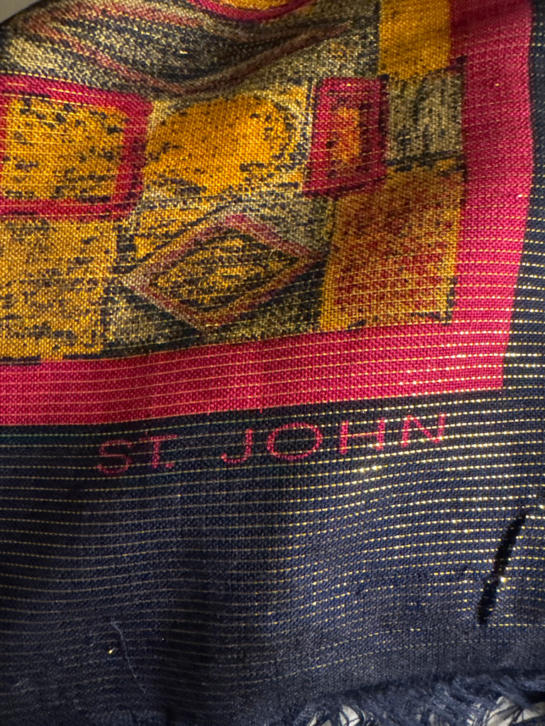 St John Vintage Metallic Scarf