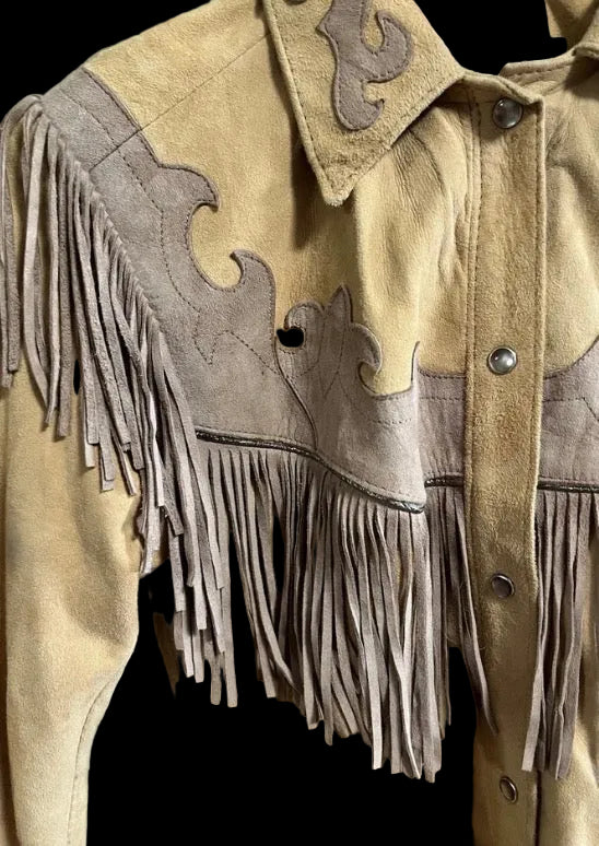 Vintage 70s Fringe Leather Shirt