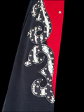 Red Blk Zip Zebra Jacket M
