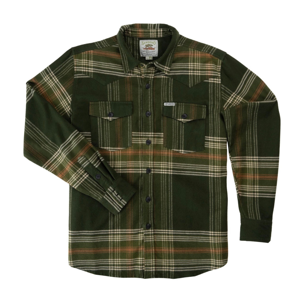 Durango Flannel Stretch Button Plaid Shirt