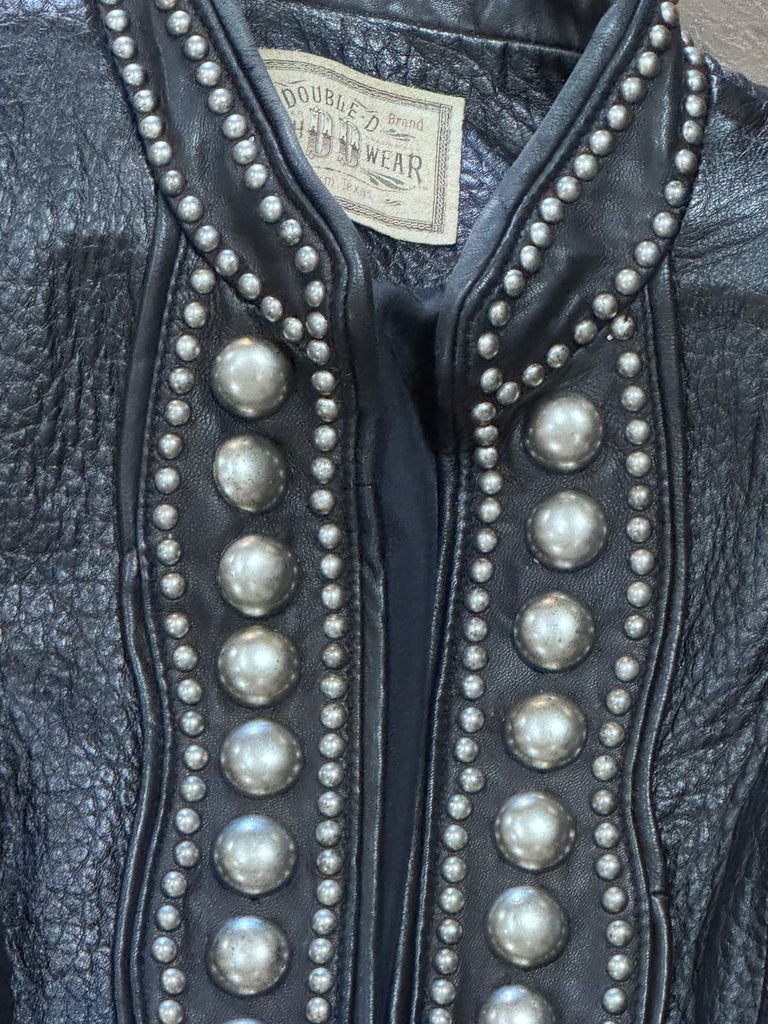Vintage Black XS Leather Jacket Studs