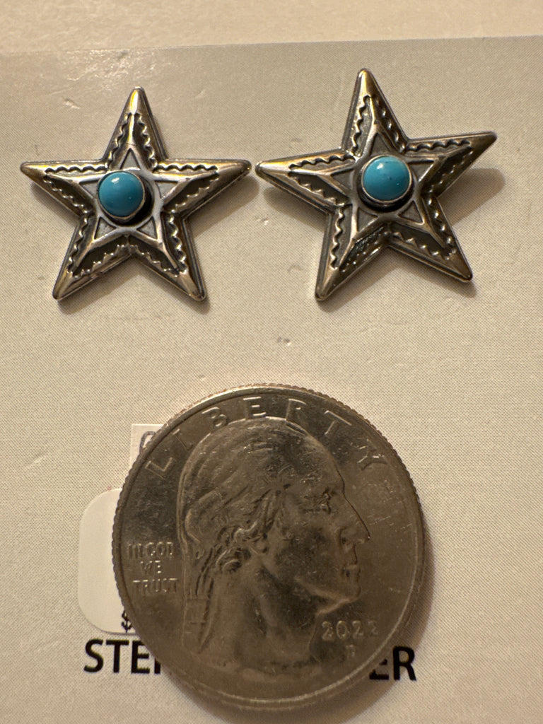 STAR EARRINGS KINGMAN TURQUOISE S/S