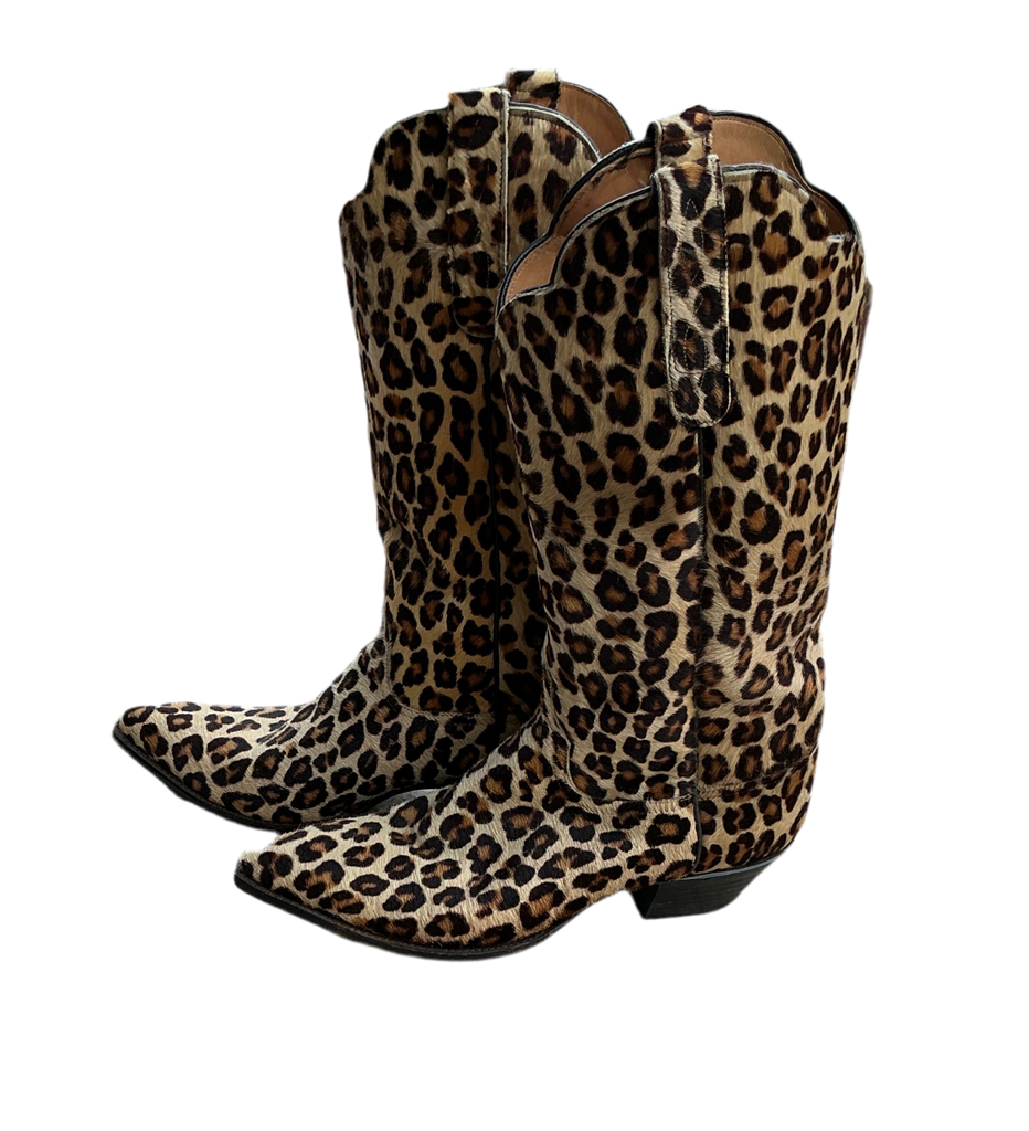 Vintage Hair On Leopard Boots 8