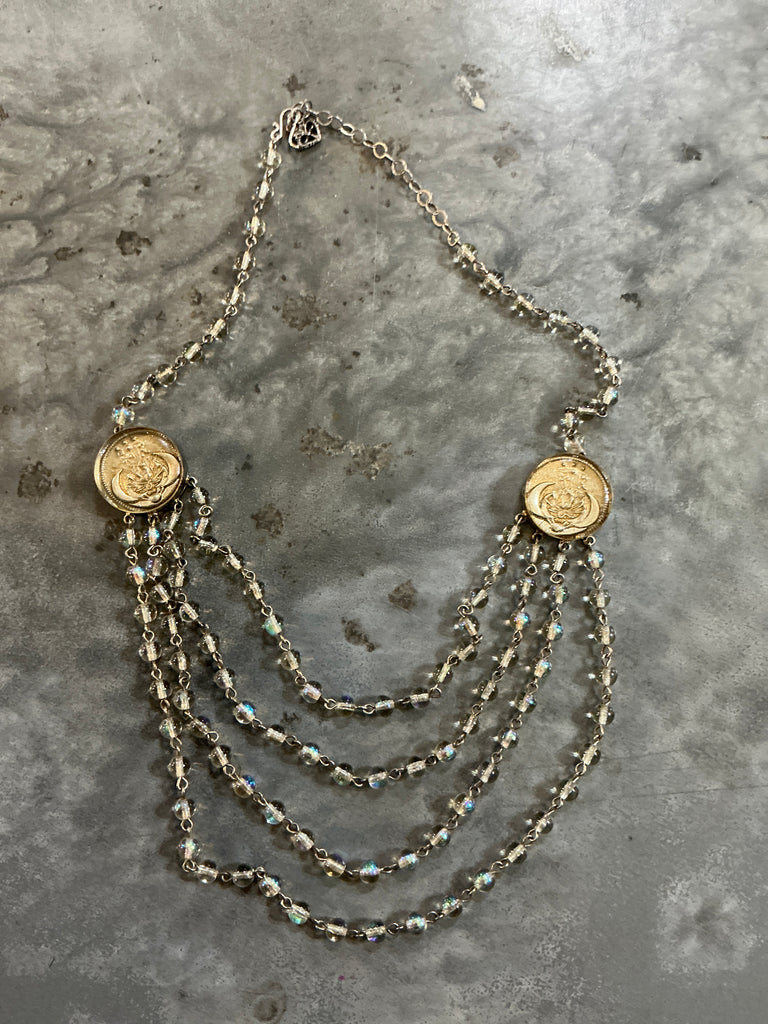 VSA Designs Moonstone Crystal 4 Strand Medallions