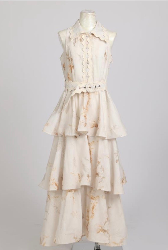 Champagne Meadow Tiered Maxi Dress