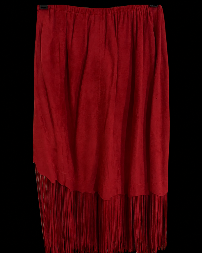 Vintage Suede Fringe Top Skirt Set Patricia Wolf S