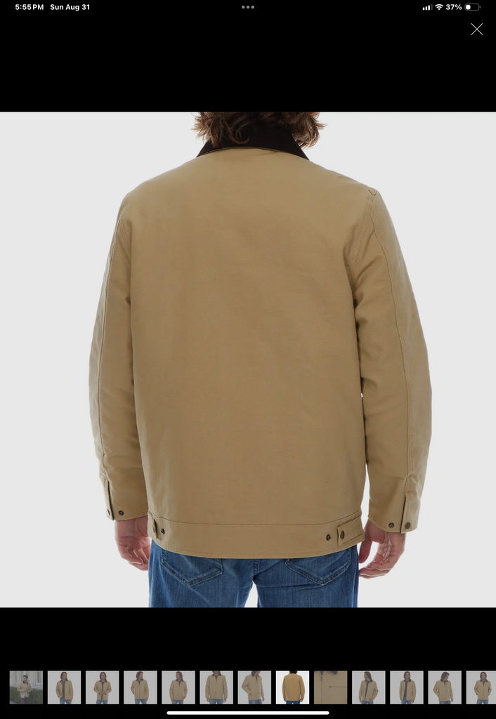 COTTON CANVAS ZIP JACKET