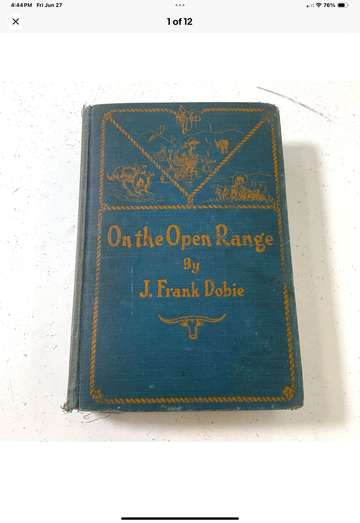 On the Open Range Antique Book 1931