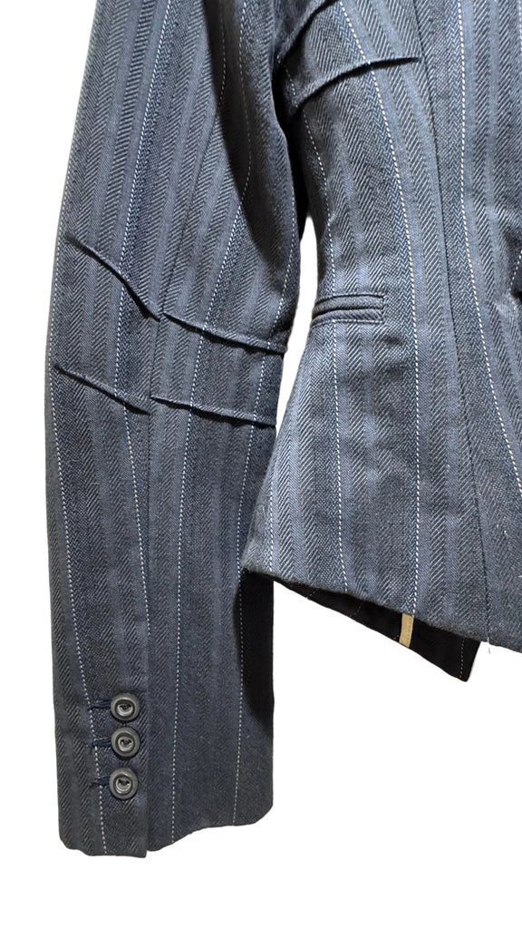 Vintage Designers Remix Pinstripe Blazer S