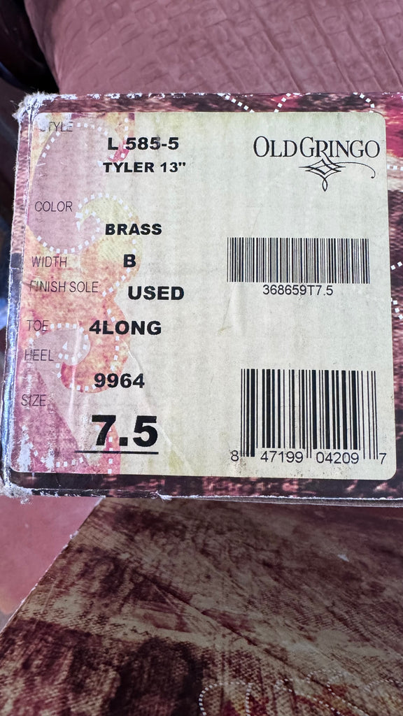 VINTAGE TYLER “USED FINISH” BOOTS 7.5