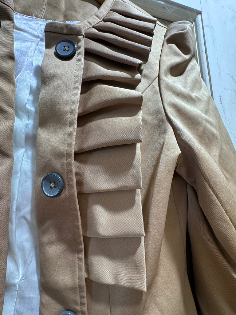 Ruffle Front Jacket L