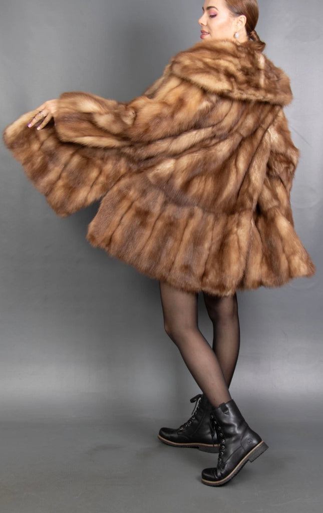 Vintage German Sable Couture Luxury Coat M