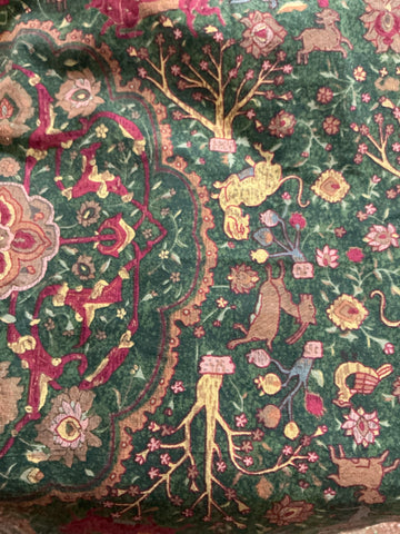 Ralph Lauren Country Vintage Wrap Skirt Persian Animal Tree of Life