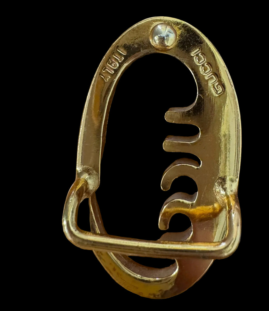 Vintage Gucci Script Oval Belt Buckle