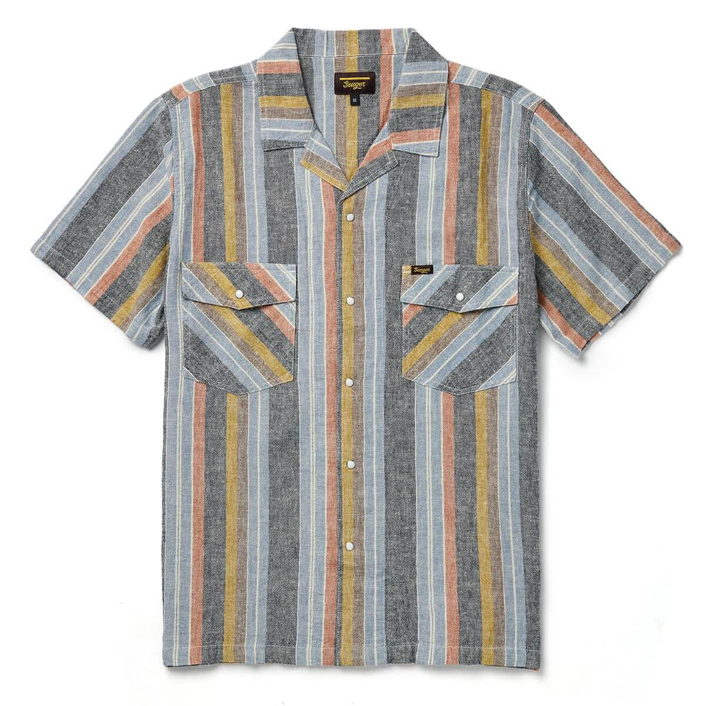 Whippersnapper Washed Stripe Navy Shirt Pearl Snap
