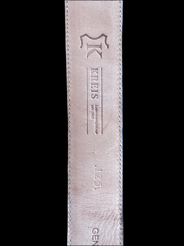 KREIS Custom Black Crocodile Dress Belt 35mm