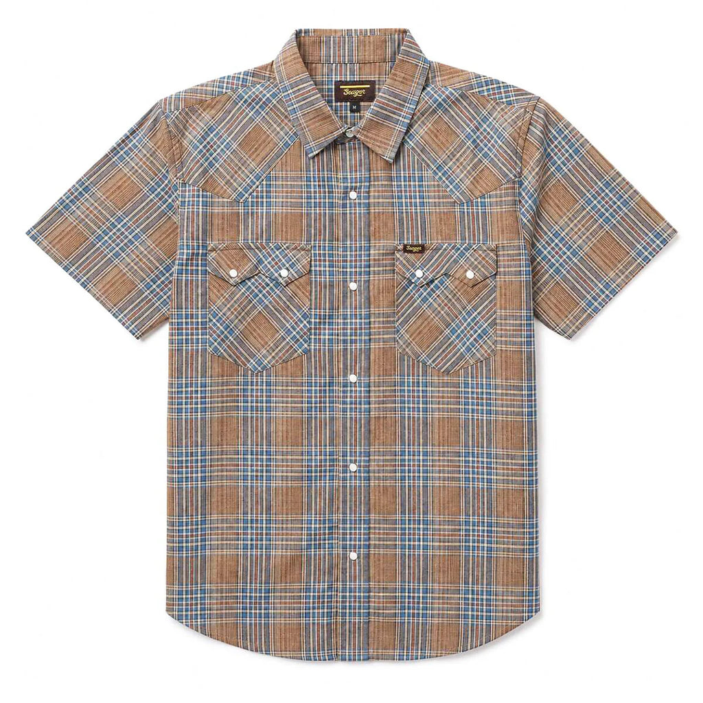 Sawtoof S/S Faded Navy Pearl Snap Shirt