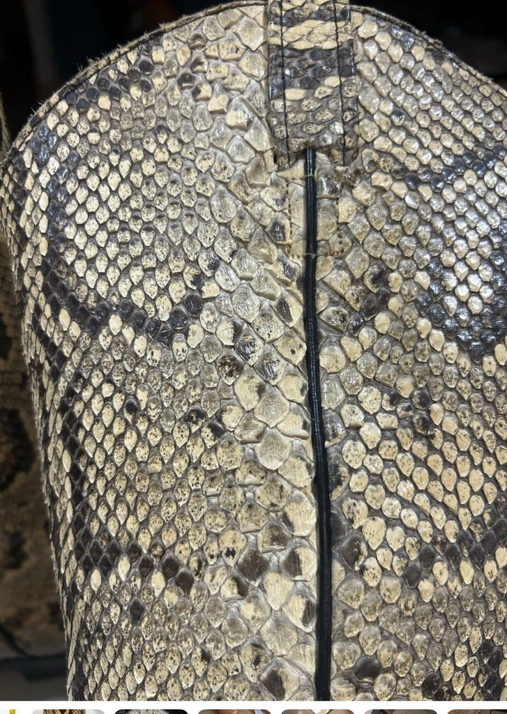 Vintage Larry Mahan 15”Python Boots 8N VGC