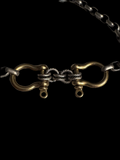 Double Snaffle Choker Rolo Silver/Gold