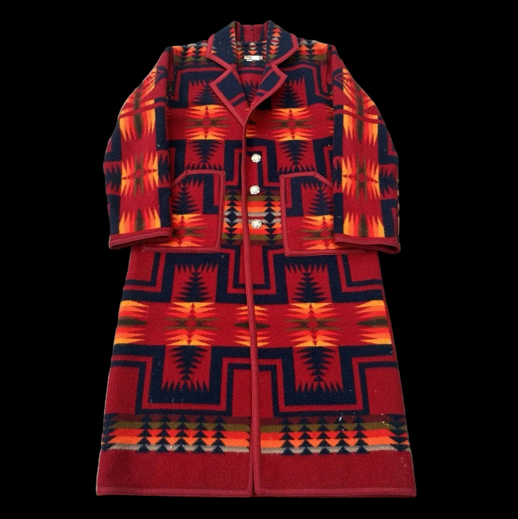 Vintage Blanket Coat Southwestern M