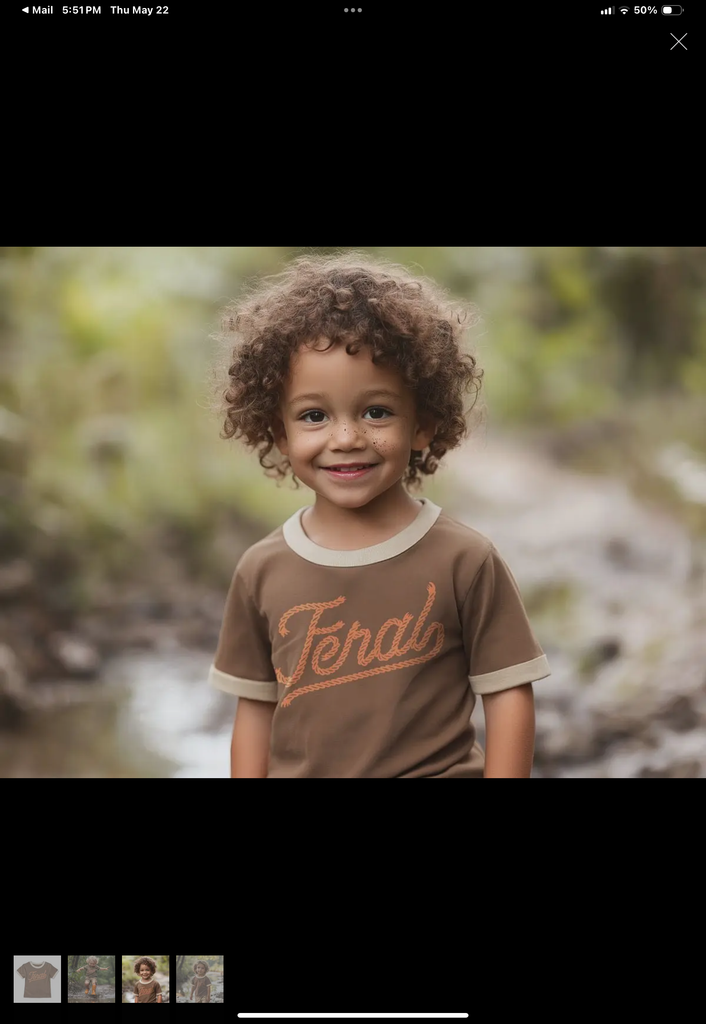 Feral Vintage Youth Ringer Te