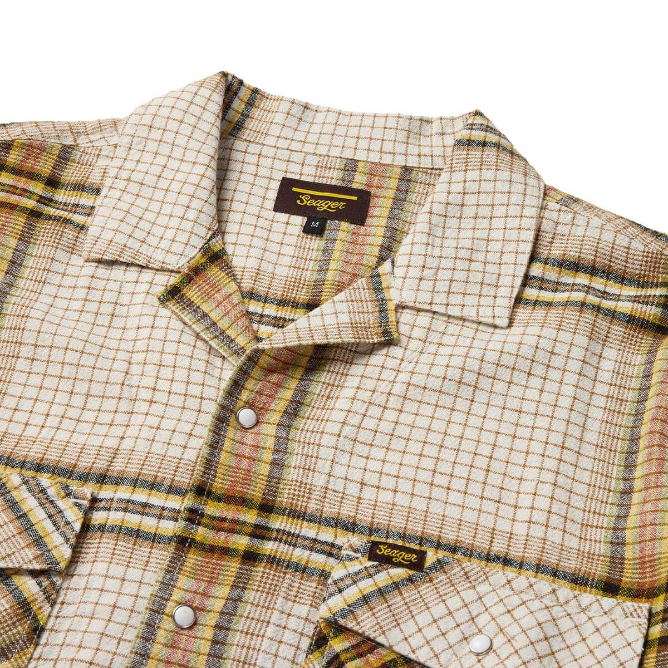 Whippersnapper S/S White Grid Pearl Snap Shirt