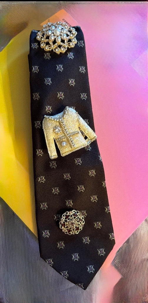 Custom Brooch 3D Vintage Jacket Tie #3
