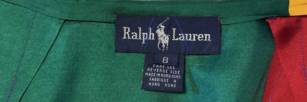 Vintage Ralph Lauren Equestrian Silk Wrap Skirt