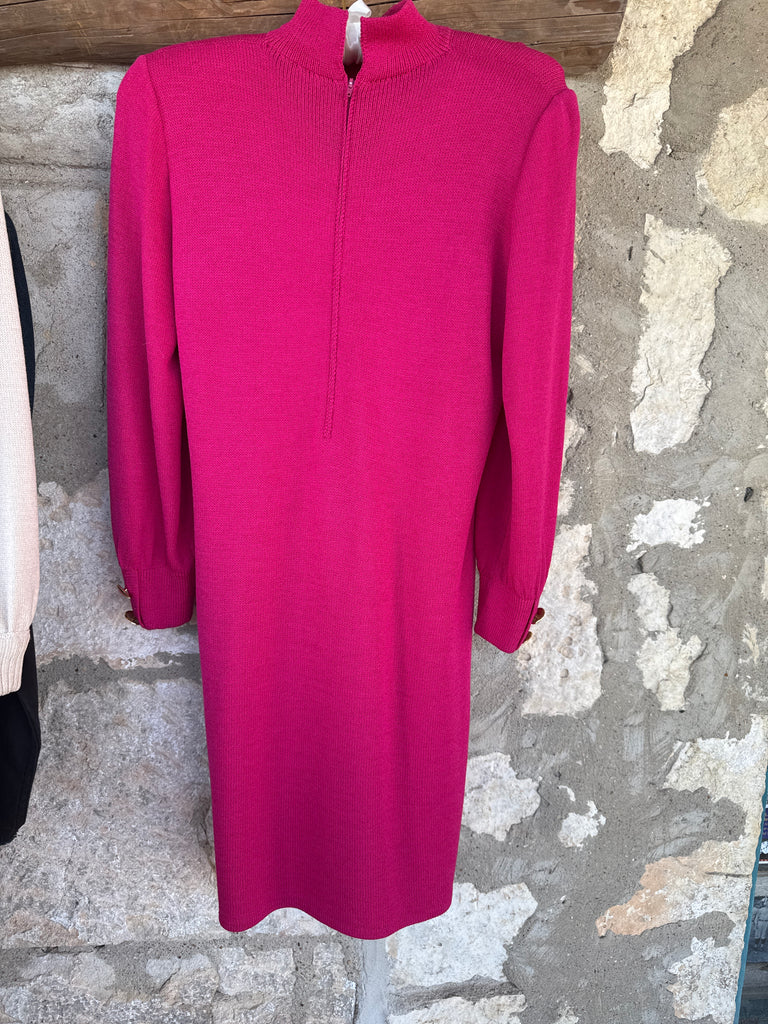 Vintage St. John Knit Fuchsia Dress 6