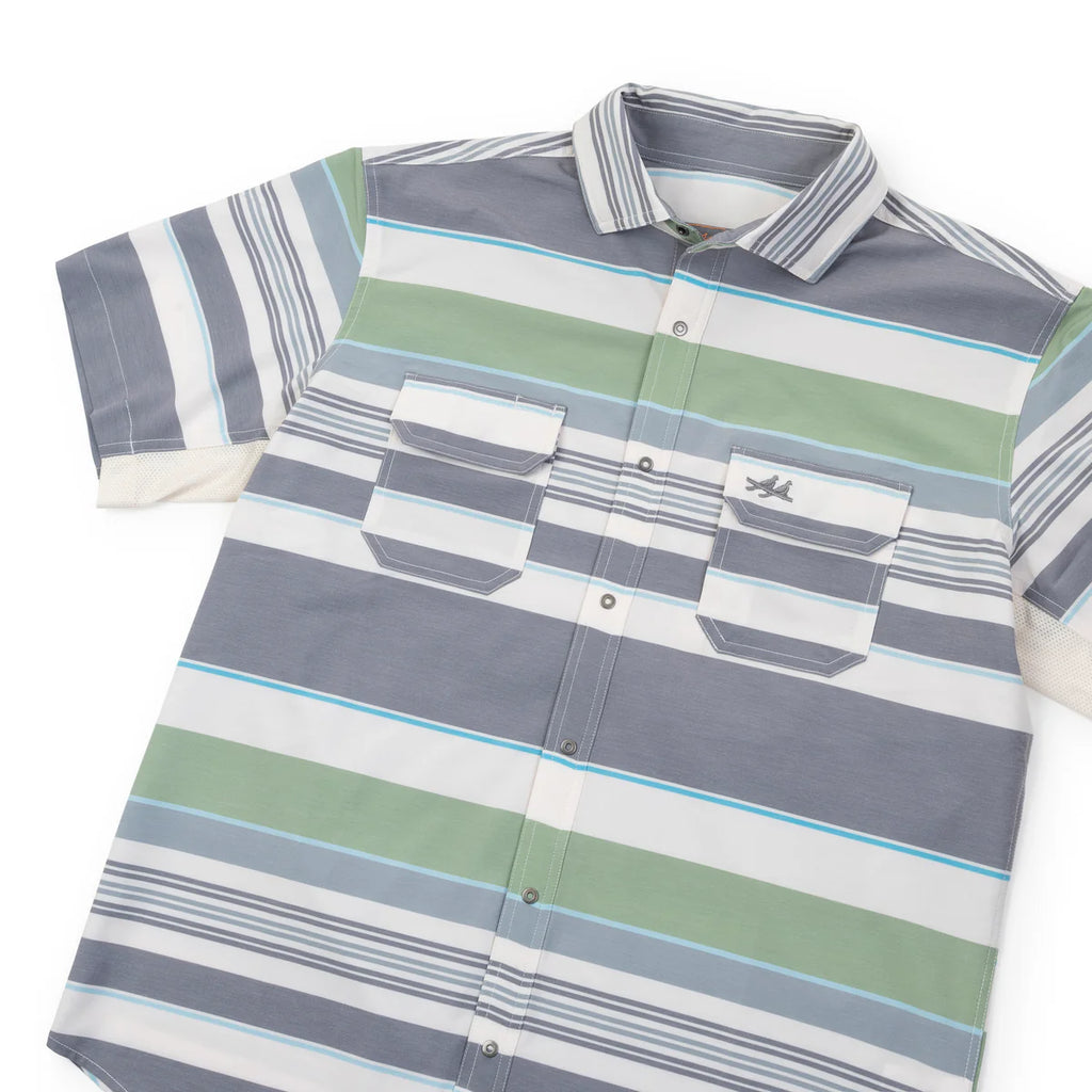 THE RIO SHIRT BAJA GRAY/GRN OUTDOOR