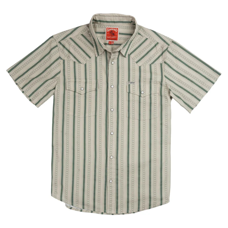 THE WYATT PEARL SNAP S/S SHIRT HORSESHOES