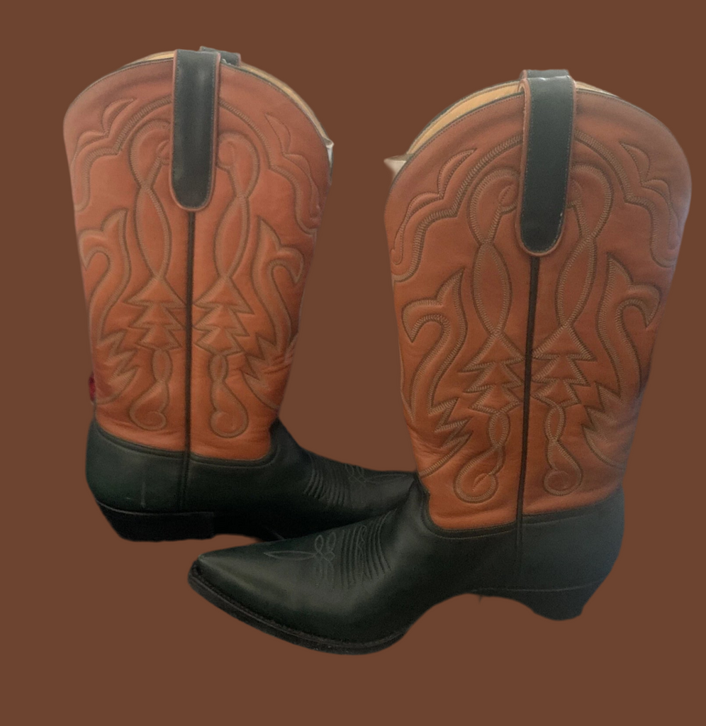 Vintage Liberty Green/Tan Boots 8