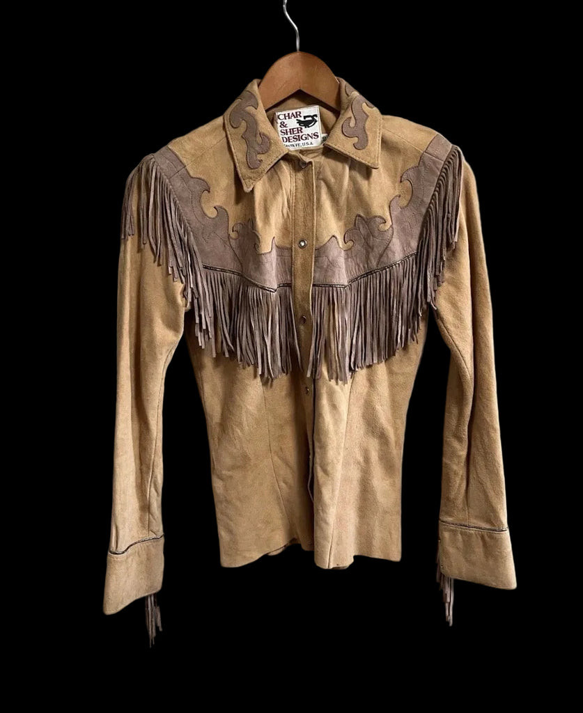 Vintage 70s Fringe Leather Shirt