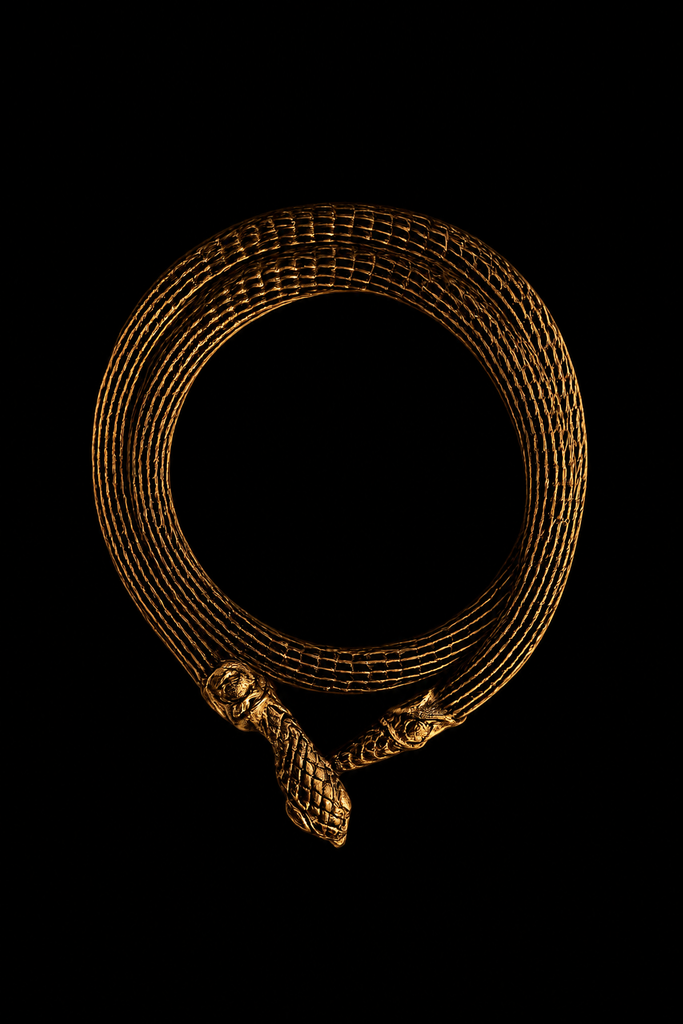 Vintage 1965–72 3D Mesh Snake Necklace/Belt, Unsigned