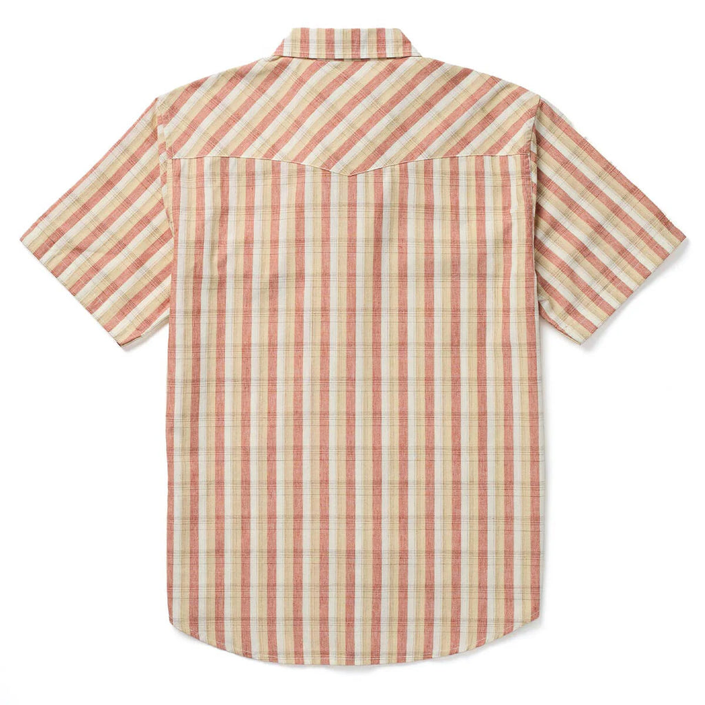 Sawtoof S/S White Wash Plaid Pearl Snap Shirt