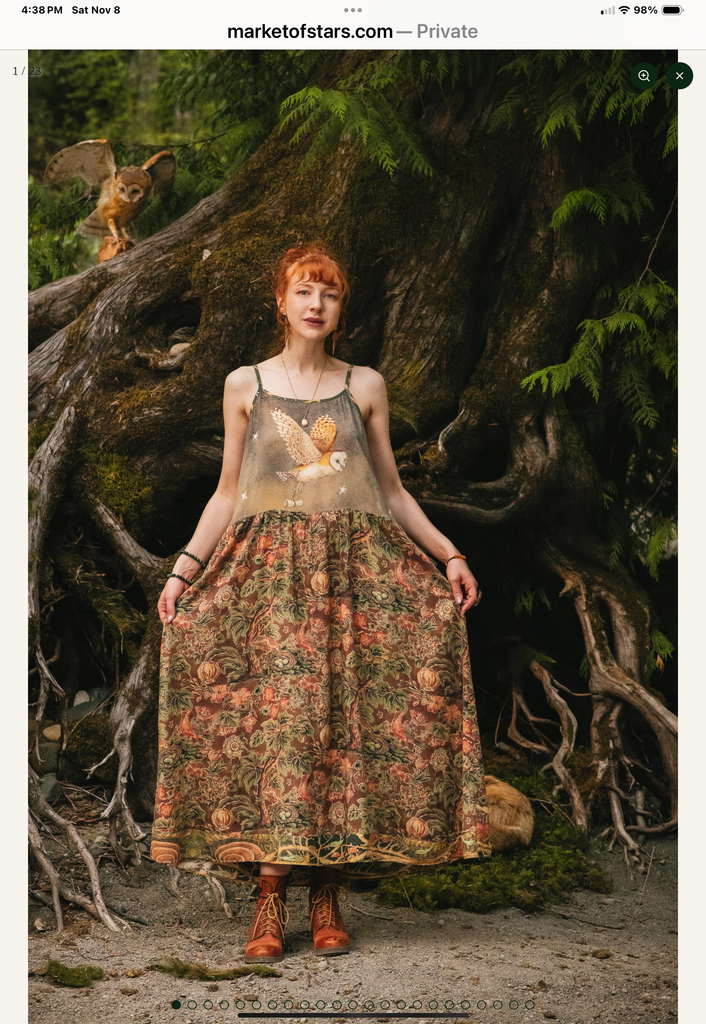 Woodland Wisdom Bohéme Maxi Slip Dress