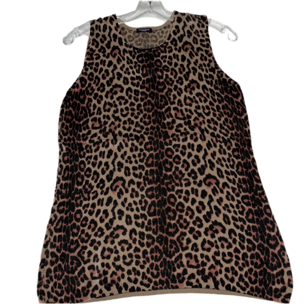 Leopard Magaschoni Cashmere S/L Top L