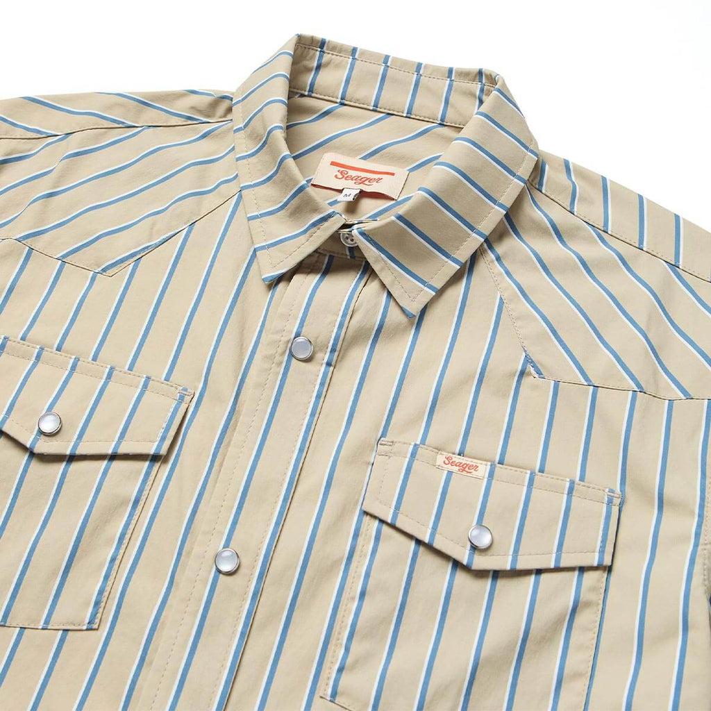 El Ranchero S/S UV Tidal Foam Stripe Shirt