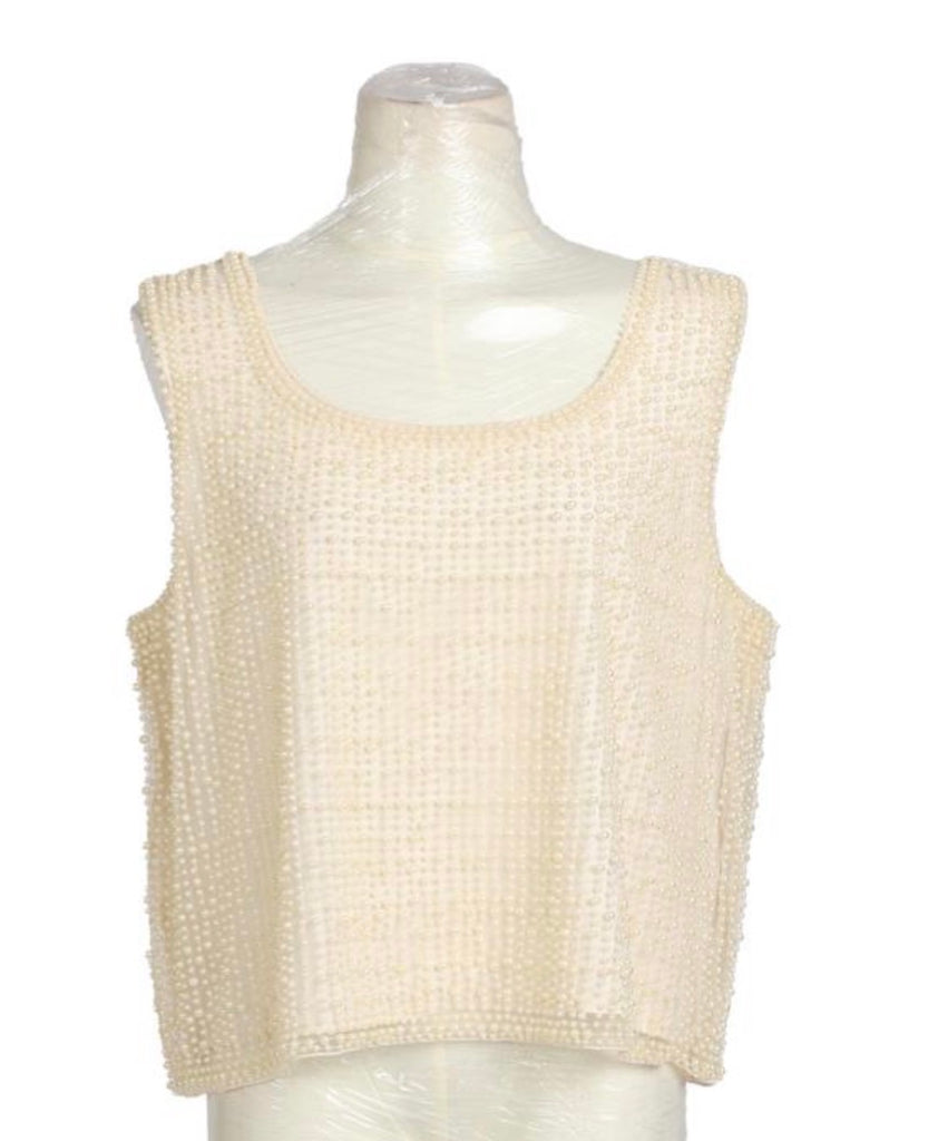 Pearl Luxe Beaded Tank Generous Fit