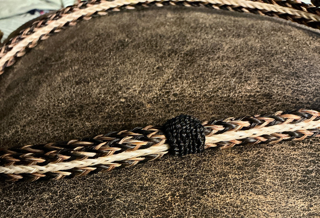 3 Strand Horse Hair Hatband Knots SORR/B/W