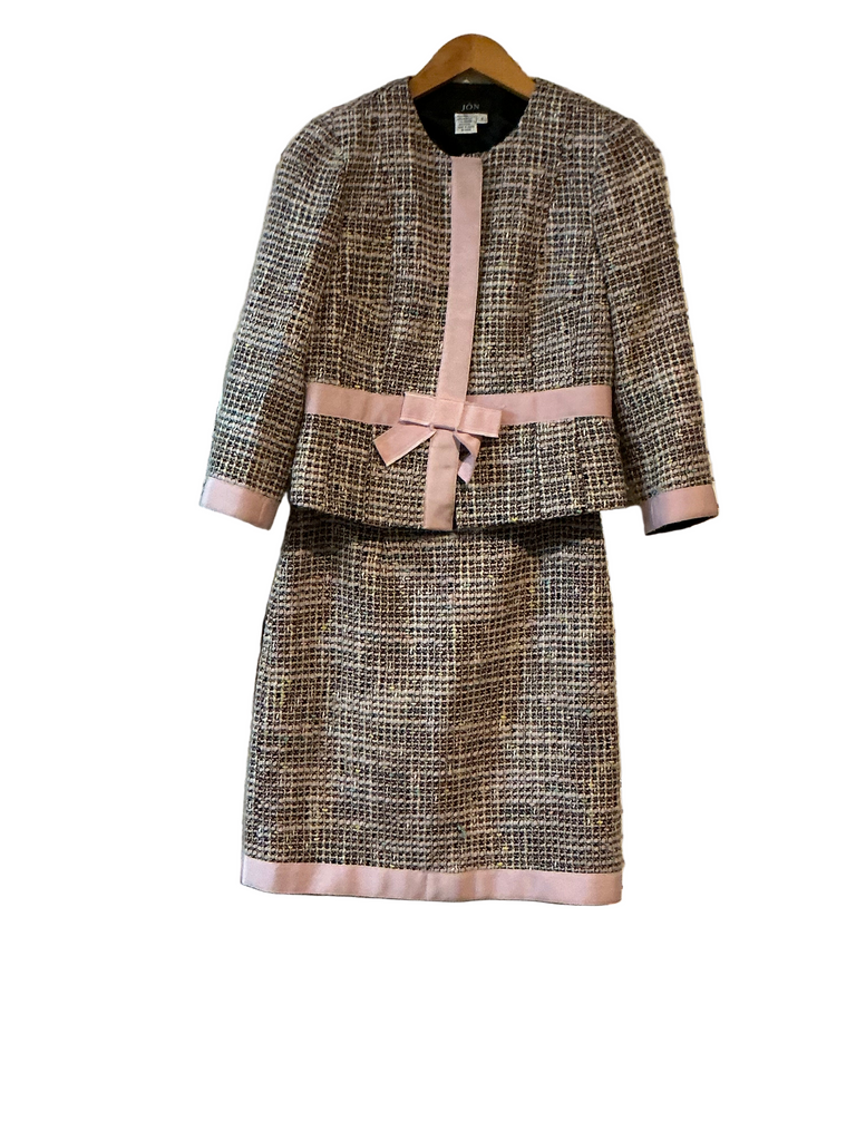 Pink Tweed Suit Grosgrain Ribbon 4