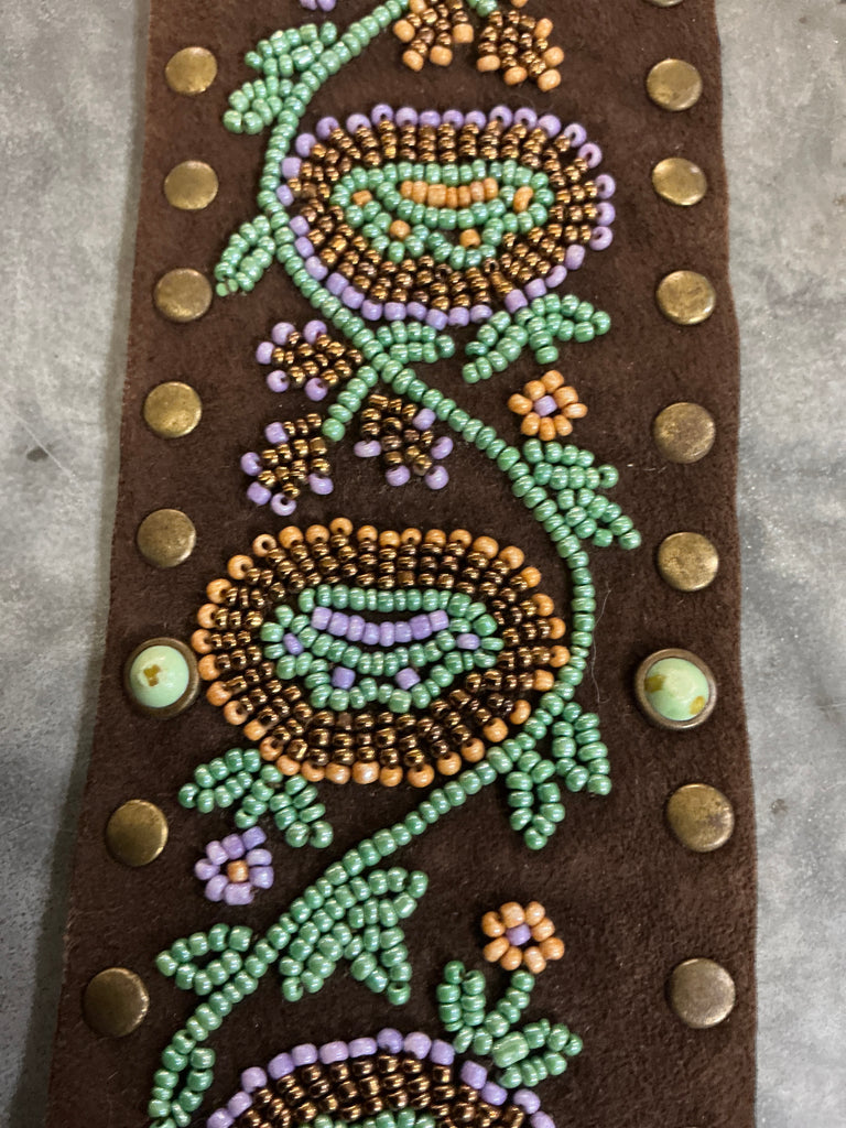 HAND BEADED FLORAL BELT S