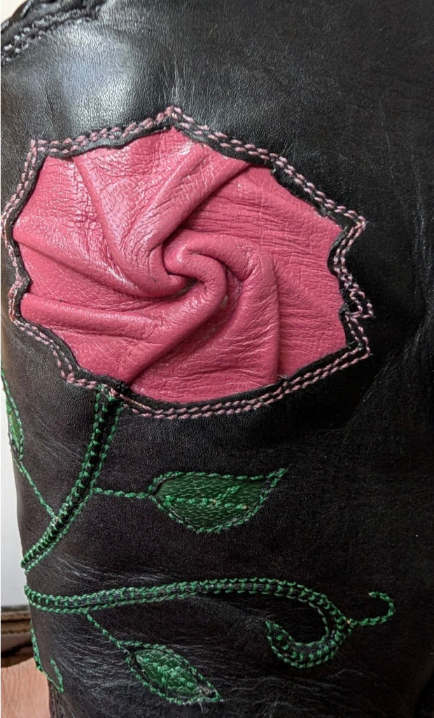 Très Outlaws Custom Crocodile Pink Floral Boots