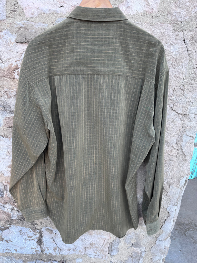 Olive Green Plaid Acorn Shirt Tall