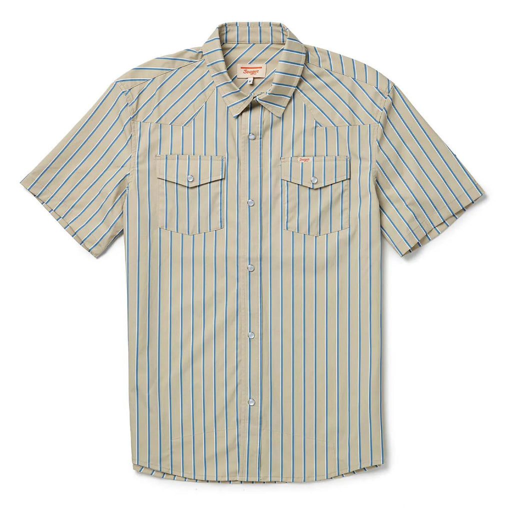 El Ranchero S/S UV Tidal Foam Stripe Shirt