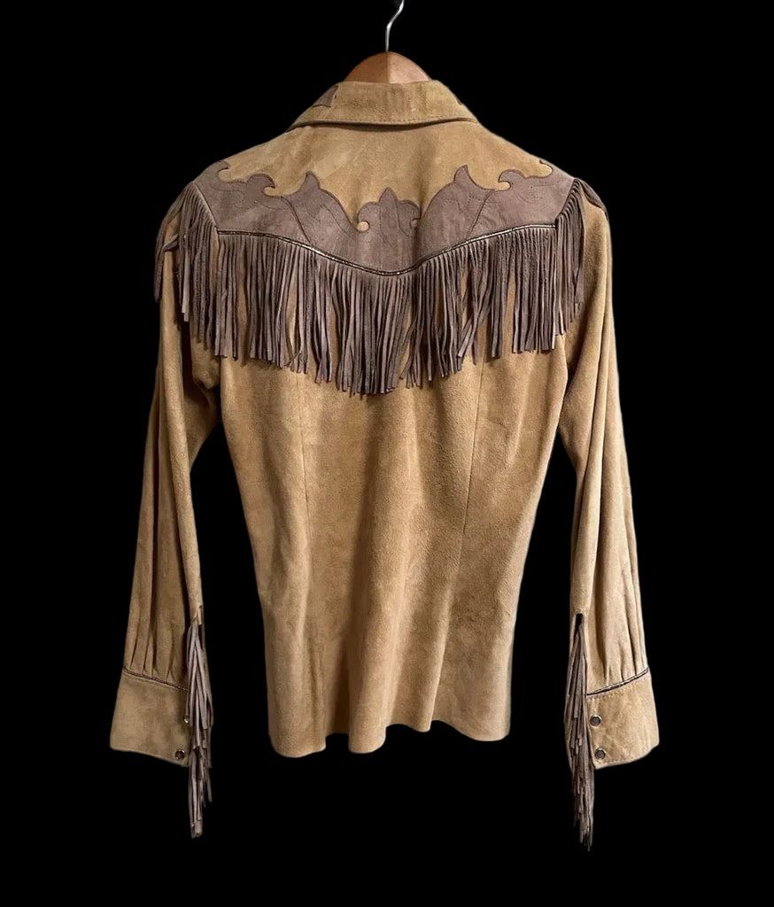 Vintage 70s Fringe Leather Shirt