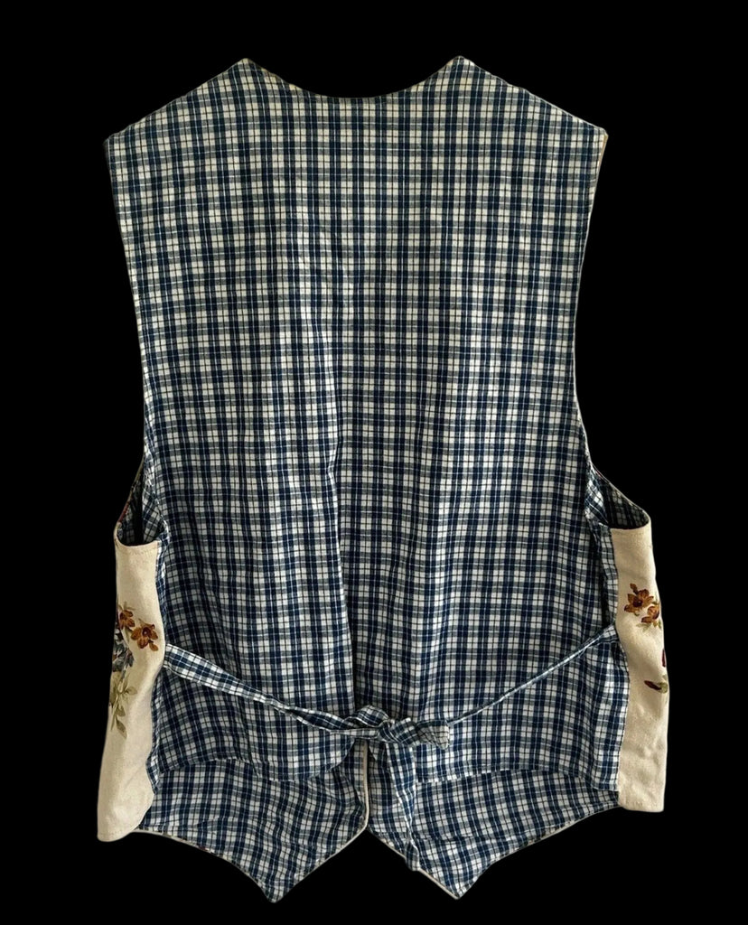 Vintage Floral Vest M English Roses