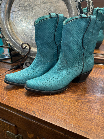 Black Jack Full Python Snakeskin Boots 6B