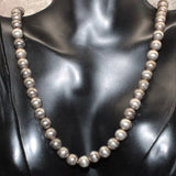 Navajo Sterling Pearls 25” Long Necklace