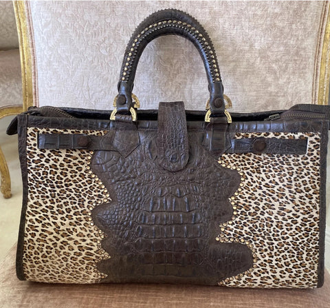 Double D Ranch Before Barbed Wire Beaded Bag